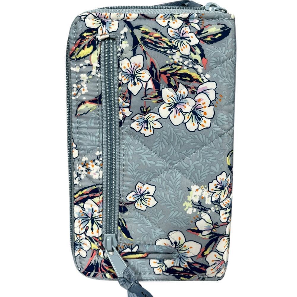 Vera Bradley Ultralight RFIS Turnlock Wallet / Cherry Blossom - Picture 2 of 11